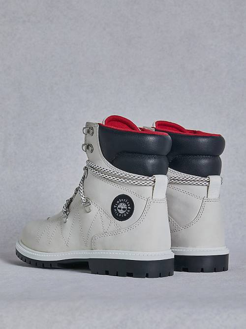 Tommy Hilfiger TOMMYXTIMBERLAND Vízálló Takarított Túrázáshoz Bakancs Női Fehér | TH435QRX