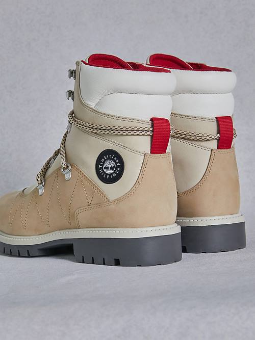 Tommy Hilfiger TOMMYXTIMBERLAND Vízálló Takarított Túrázáshoz Bakancs Női Bézs | TH625SIJ