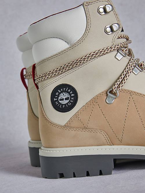 Tommy Hilfiger TOMMYXTIMBERLAND Vízálló Takarított Túrázáshoz Bakancs Női Bézs | TH625SIJ