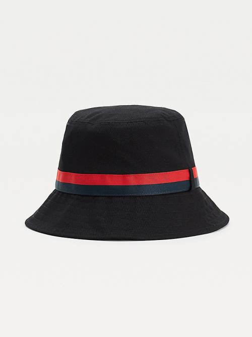 Tommy Hilfiger Tape Bucket Kalap Férfi Fekete | TH927CAH