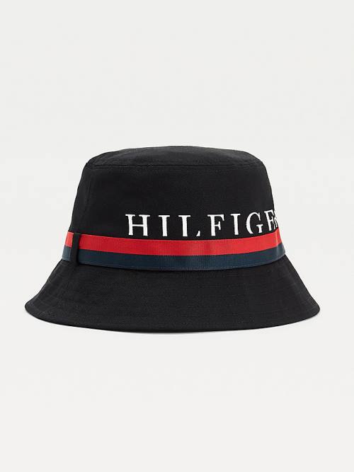 Tommy Hilfiger Tape Bucket Kalap Férfi Fekete | TH927CAH