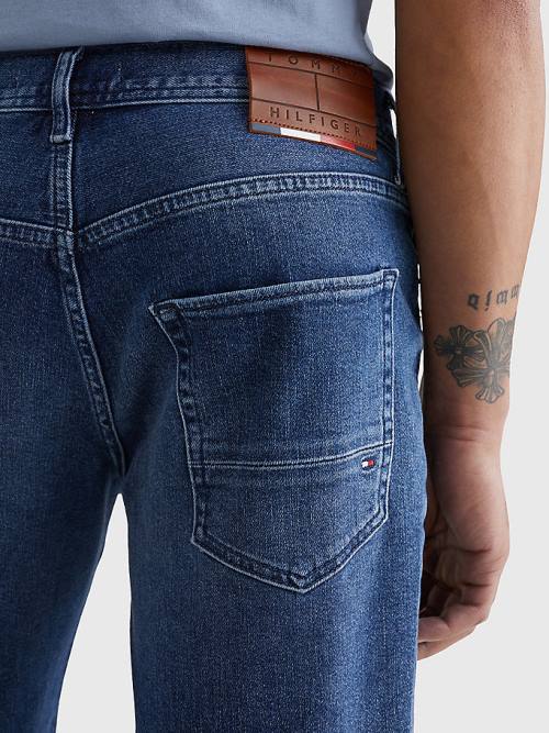 Tommy Hilfiger Tapered Faded Denim Shorts Farmer Férfi Denim | TH531MRF