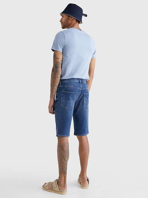 Tommy Hilfiger Tapered Faded Denim Shorts Farmer Férfi Denim | TH531MRF