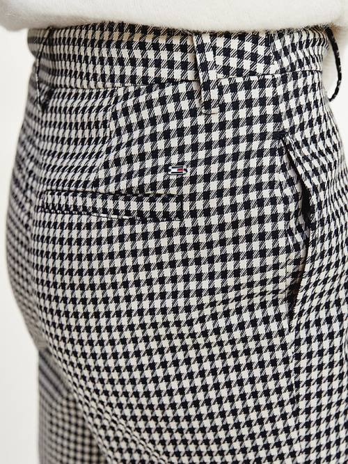 Tommy Hilfiger Tapered Houndstooth Virgin Wool Nadrág Női Kék | TH051QIH