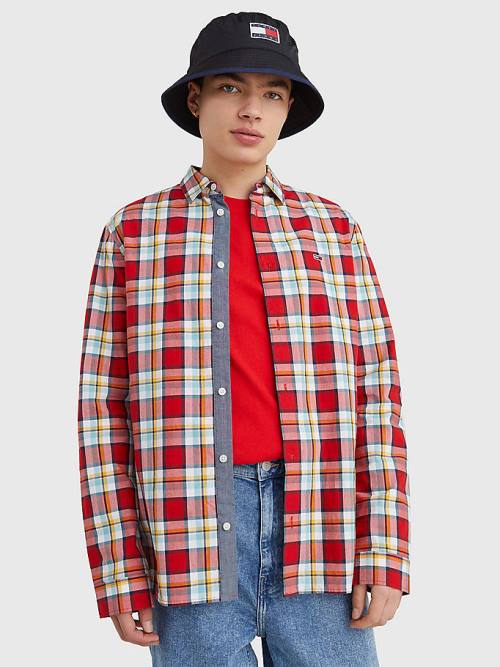 Tommy Hilfiger Tartan Check Ingek Férfi Piros | TH047XAN