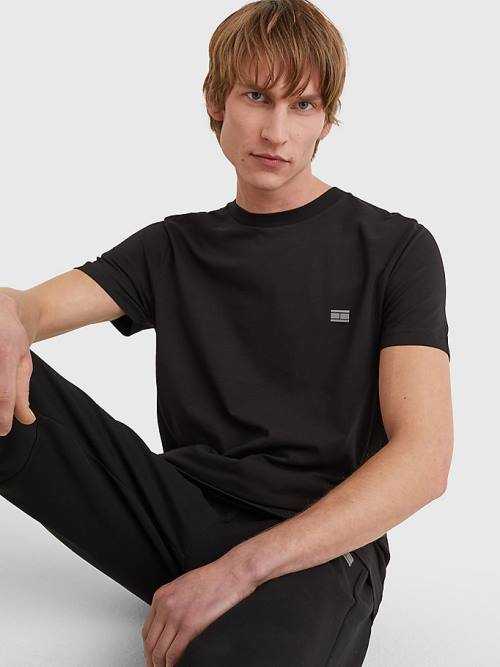 Tommy Hilfiger Tech Essential Organic Jersey Póló Férfi Fekete | TH649FJE