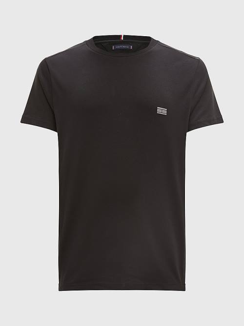 Tommy Hilfiger Tech Essential Organic Jersey Póló Férfi Fekete | TH649FJE