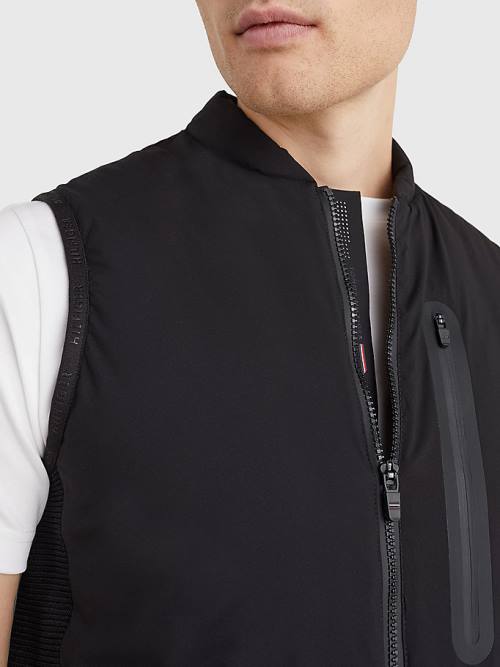 Tommy Hilfiger Tech Essentials TH Warm Padded Vest Dzseki Férfi Fekete | TH674NOC