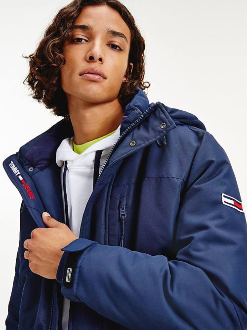 Tommy Hilfiger Tech Padded Parka Kabát Férfi Kék | TH138JTM