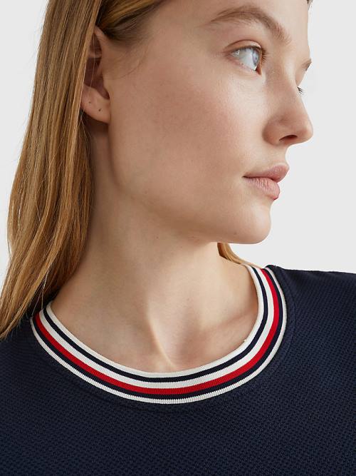 Tommy Hilfiger Textured Relaxed Fit Ruha Női Kék | TH128WRM