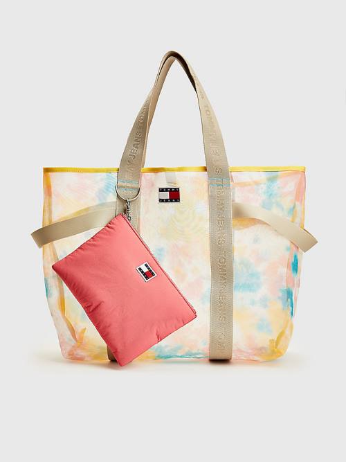 Tommy Hilfiger Tie-Dye Mesh Weekender Tote Táska Női Fehér | TH408CUB