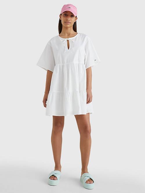 Tommy Hilfiger Tiered Kaftan Ruha Női Fehér | TH498RHA