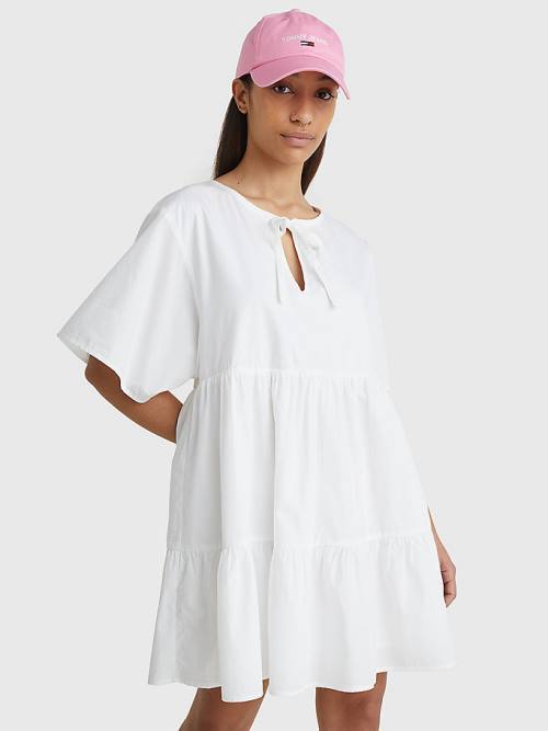 Tommy Hilfiger Tiered Kaftan Ruha Női Fehér | TH498RHA