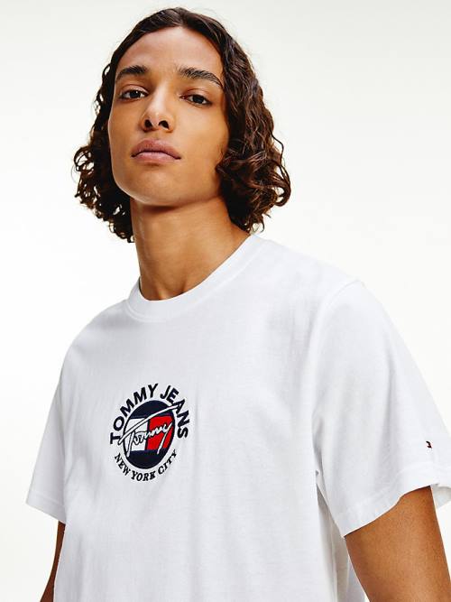 Tommy Hilfiger Timeless Signature Logo Póló Férfi Fehér | TH914VRI