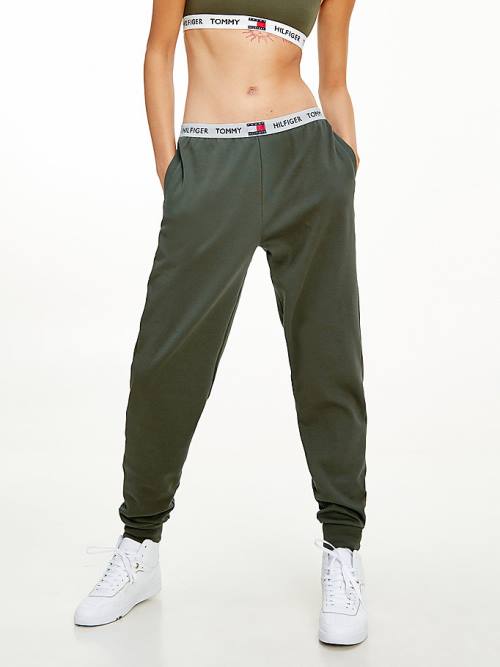 Tommy Hilfiger Tommy 85 Logo Waistband Joggers Nadrág Női Khaki | TH359HVN