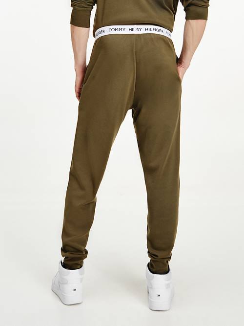 Tommy Hilfiger Tommy 85 Logo Waistband Stretch Joggers Pizsama Férfi Khaki | TH970QPG