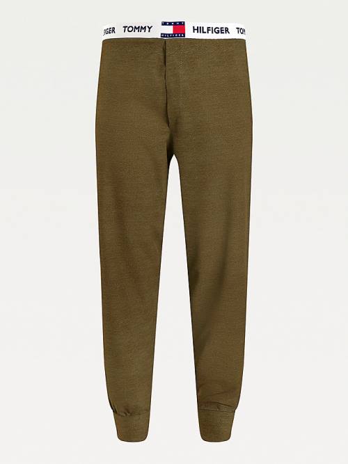 Tommy Hilfiger Tommy 85 Logo Waistband Stretch Joggers Pizsama Férfi Khaki | TH970QPG