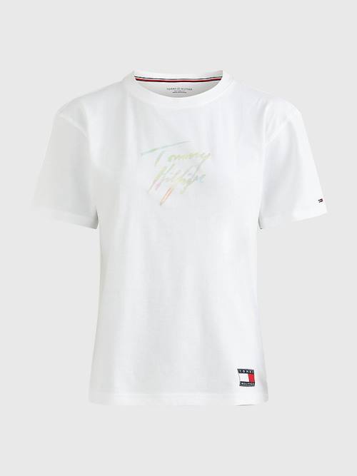 Tommy Hilfiger Tommy 85 Pastel Logo Póló Női Fehér | TH867VBG