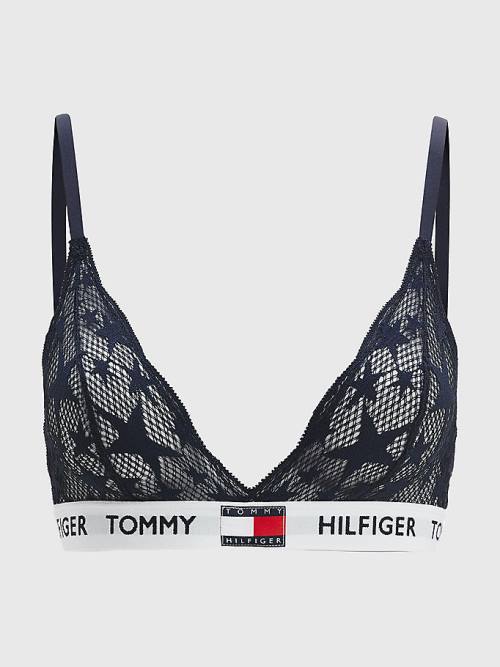 Tommy Hilfiger Tommy 85 Star Csipke Triangle Bra Fehérnemű Női Kék | TH290LXG