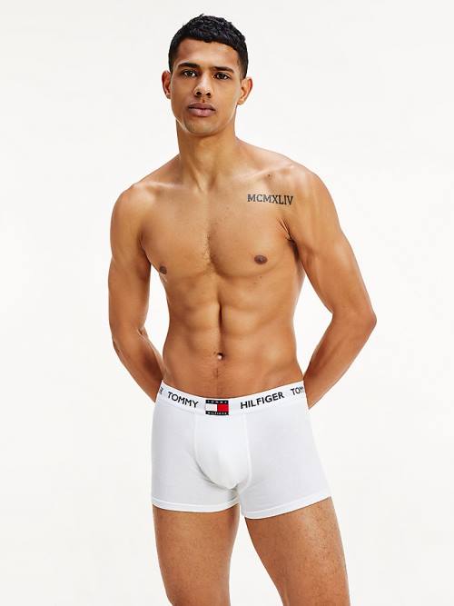 Tommy Hilfiger Tommy 85 Stretch Pamut Logo Trunks Fehérnemű Férfi Fehér | TH039IAU