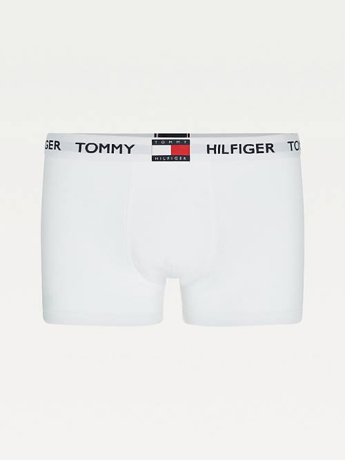 Tommy Hilfiger Tommy 85 Stretch Pamut Logo Trunks Fehérnemű Férfi Fehér | TH039IAU