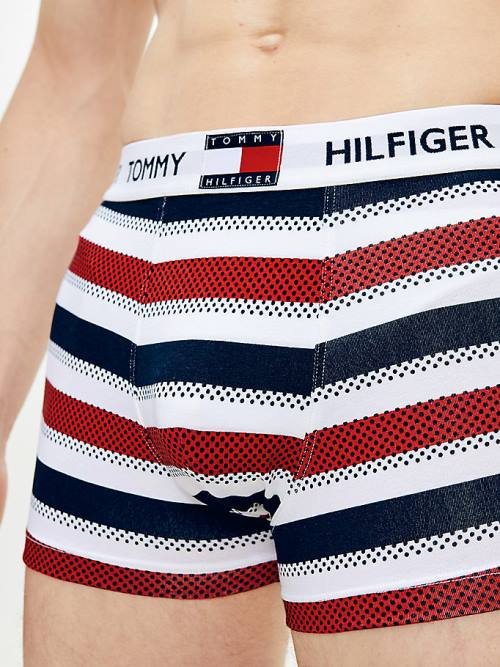 Tommy Hilfiger Tommy 85 Stretch Pamut Logo Trunks Fehérnemű Férfi Bézs | TH140XOU