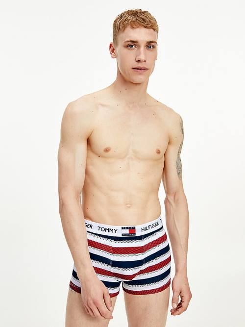 Tommy Hilfiger Tommy 85 Stretch Pamut Logo Trunks Fehérnemű Férfi Bézs | TH140XOU