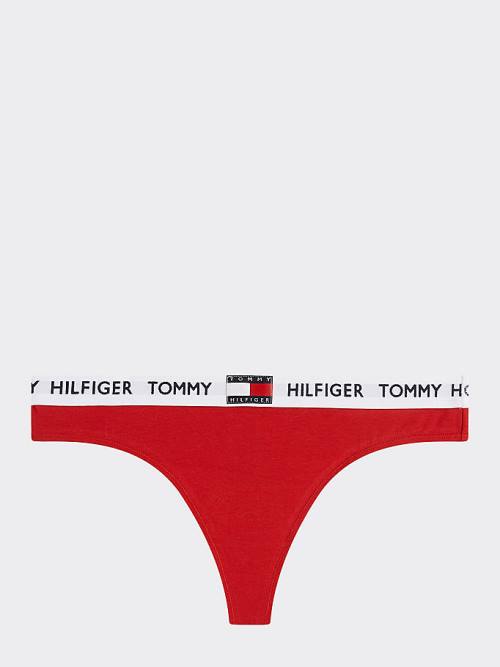 Tommy Hilfiger Tommy 85 Stretch Pamut Logo Tanga Fehérnemű Női Piros | TH218WCK