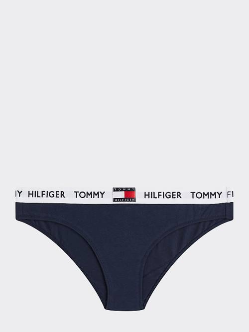 Tommy Hilfiger Tommy 85 Stretch Pamut Logo Briefs Fehérnemű Női Kék | TH563POC