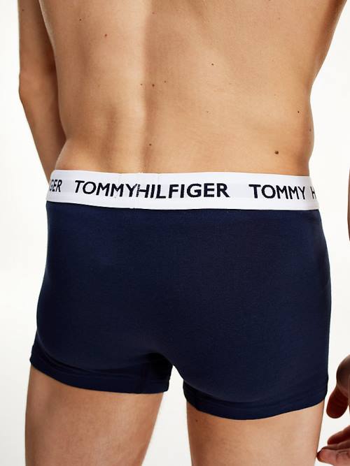 Tommy Hilfiger Tommy 85 Stretch Pamut Logo Trunks Fehérnemű Férfi Kék | TH641STP