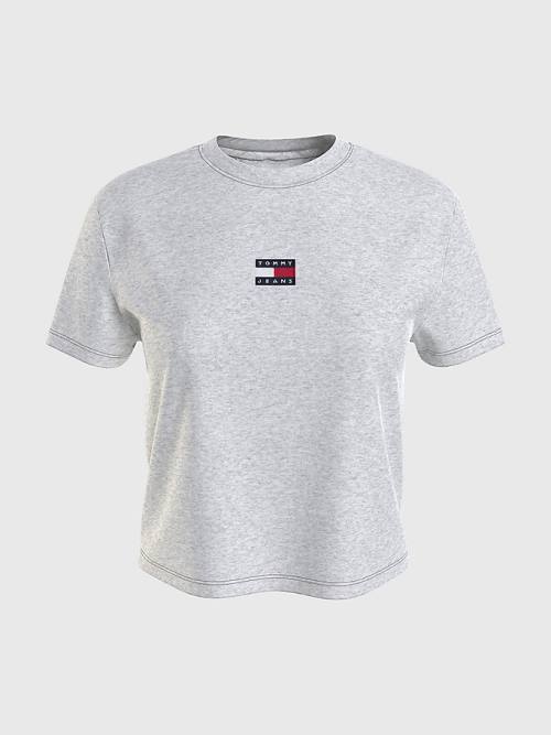 Tommy Hilfiger Tommy Badge Crew Neck Póló Női Szürke | TH603SXE