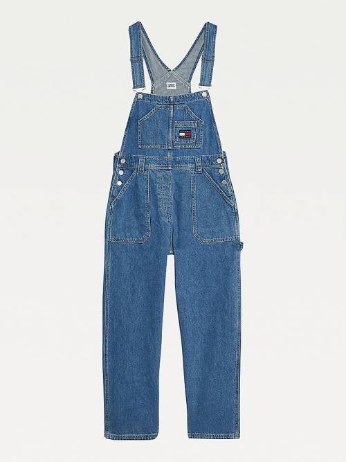 Tommy Hilfiger Tommy Badge Denim Dungarees Farmer Női Denim | TH970VIC