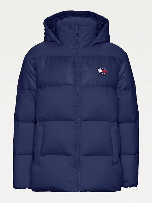 Tommy Hilfiger Tommy Badge Down Puffer Kabát Női Kék | TH087JHM