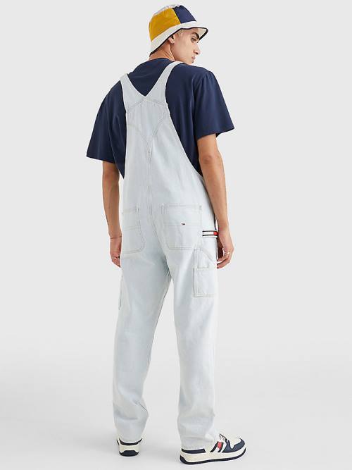 Tommy Hilfiger Tommy Badge Dungarees Farmer Férfi Denim | TH892SNB