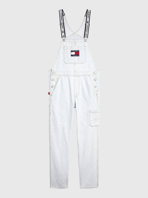 Tommy Hilfiger Tommy Badge Dungarees Farmer Férfi Denim | TH892SNB