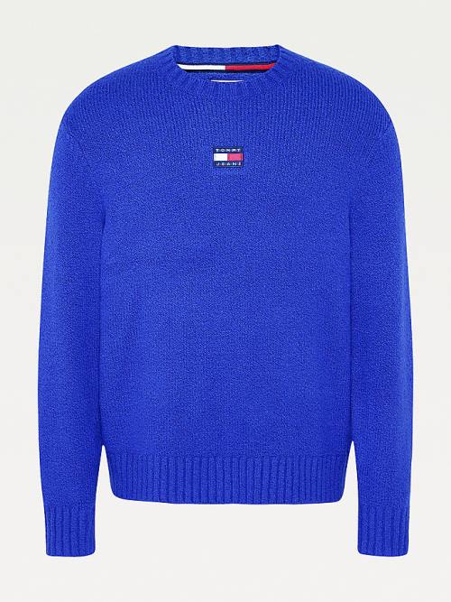 Tommy Hilfiger Tommy Badge Jumper Pulóverek Férfi Lila | TH320QRU