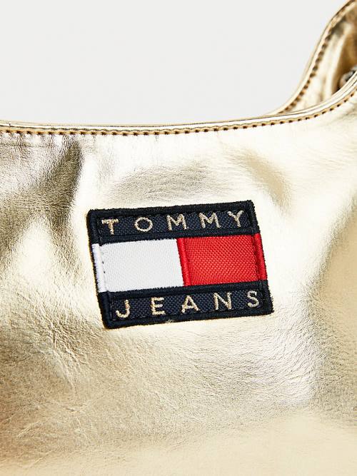 Tommy Hilfiger Tommy Badge Metallic Shoulder Táska Női Arany | TH182KWH