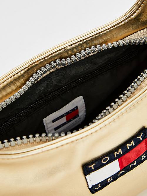 Tommy Hilfiger Tommy Badge Metallic Shoulder Táska Női Arany | TH182KWH