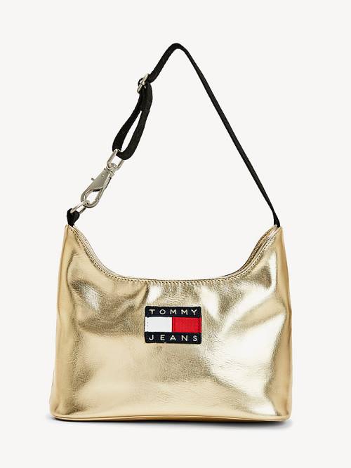 Tommy Hilfiger Tommy Badge Metallic Shoulder Táska Női Arany | TH182KWH