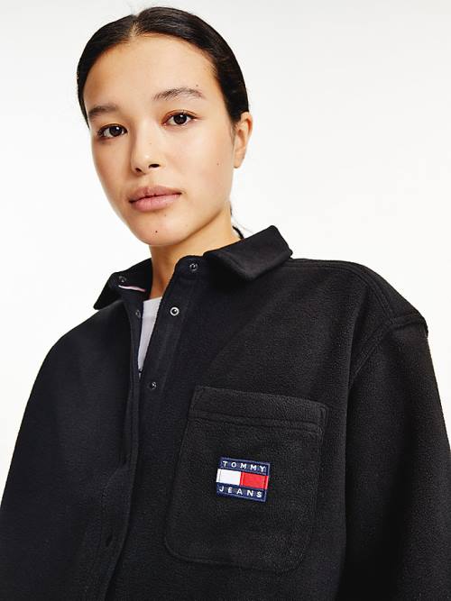 Tommy Hilfiger Tommy Badge Polar Fleece Ingek Női Fekete | TH153RJB