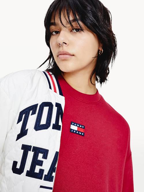 Tommy Hilfiger Tommy Badge Pulóver Ruha Női Piros | TH140OTQ