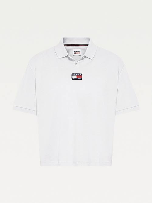 Tommy Hilfiger Tommy Badge Póló Női Fehér | TH159WJE