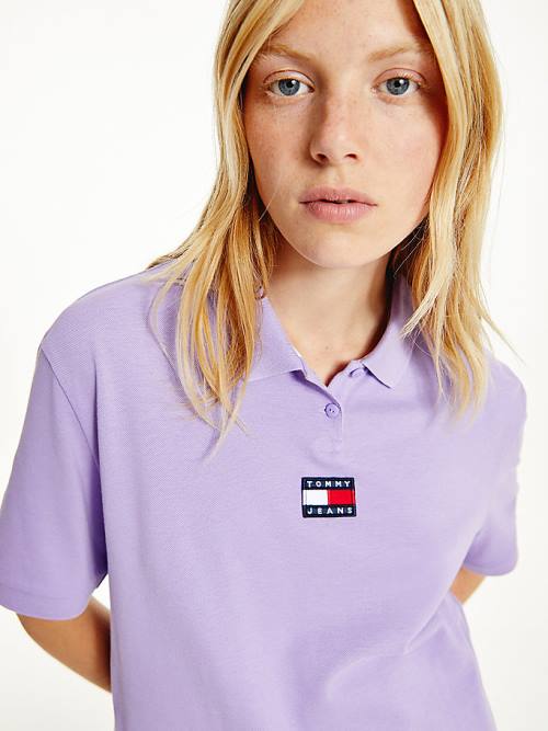 Tommy Hilfiger Tommy Badge Póló Női Lila | TH076KFZ