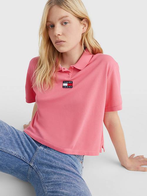 Tommy Hilfiger Tommy Badge Póló Női Rózsaszín | TH430ULO