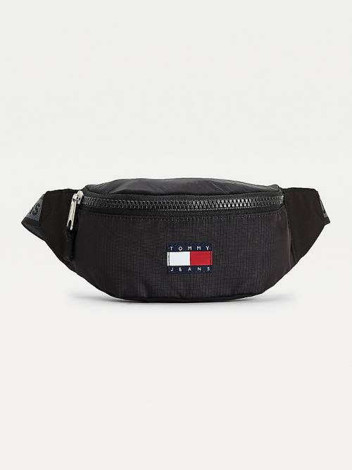 Tommy Hilfiger Tommy Badge Recycled Nylon Bumbag Táska Férfi Fekete | TH320FCL