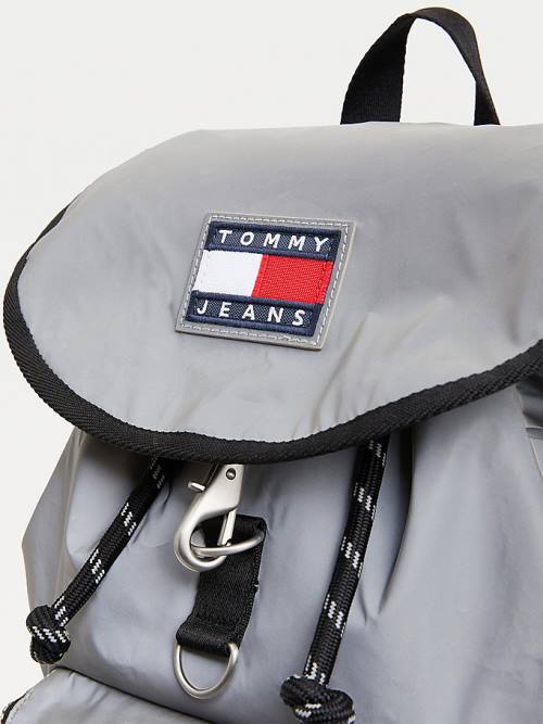 Tommy Hilfiger Tommy Badge Reflective Backpack Táska Férfi Szürke | TH517JTF