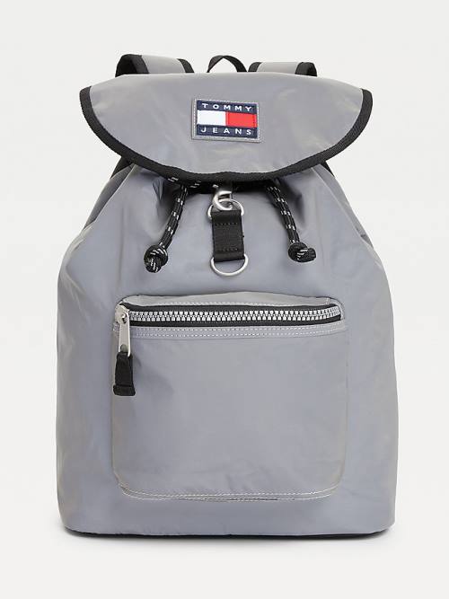 Tommy Hilfiger Tommy Badge Reflective Backpack Táska Férfi Szürke | TH517JTF