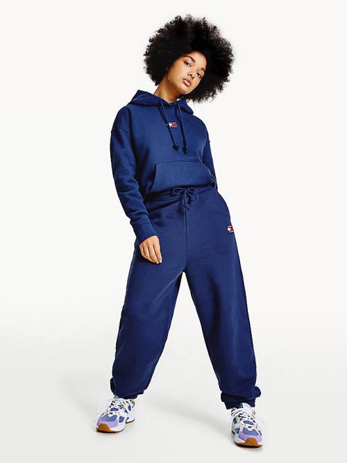 Tommy Hilfiger Tommy Badge Relaxed Joggers Nadrág Női Kék | TH421VTF