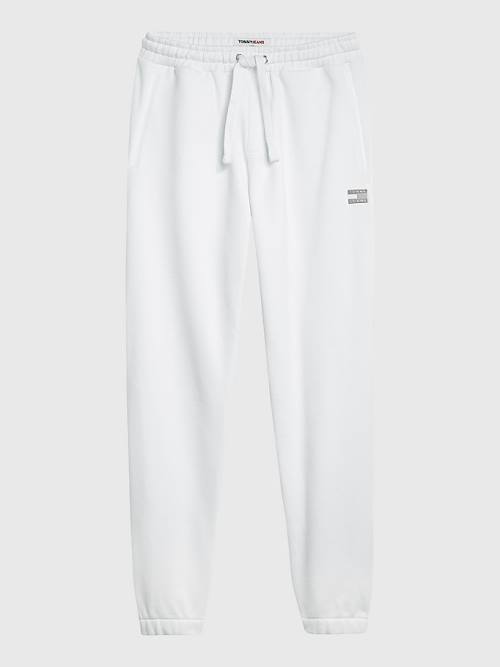 Tommy Hilfiger Tommy Badge Relaxed Joggers Nadrág Férfi Fehér | TH725VIU