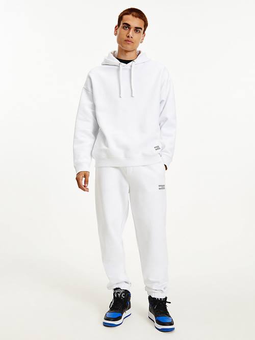 Tommy Hilfiger Tommy Badge Relaxed Joggers Nadrág Férfi Fehér | TH725VIU